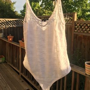 White Lacy Body Suit!
